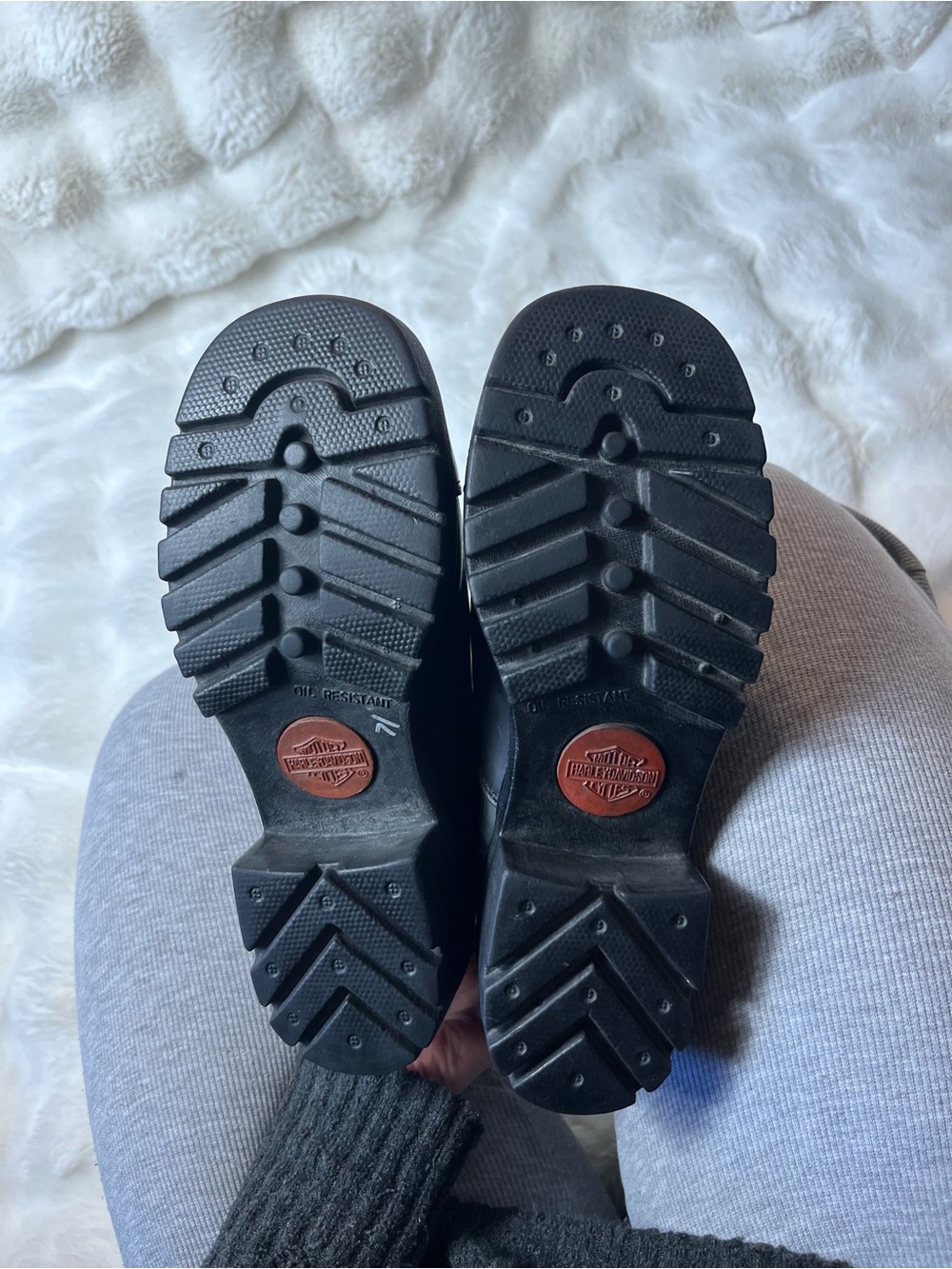 Authentic Vintage Harley Davidson Cynthia Chunky Platform Boots #82016 / Y2K Alt - Picture 2 of 9